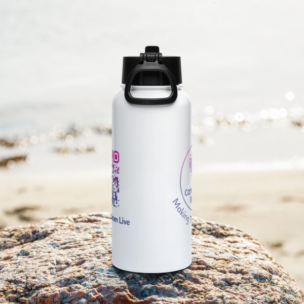 CareSound Stainless Steel Water Bottle with Straw Lid - Image 3