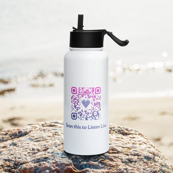 CareSound Stainless Steel Water Bottle with Straw Lid - Image 2